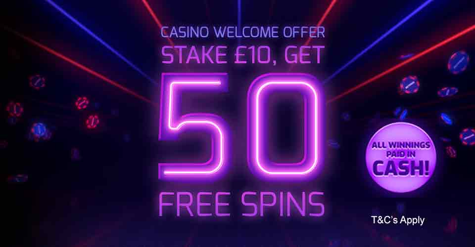 Betfred Casino welcome bonus